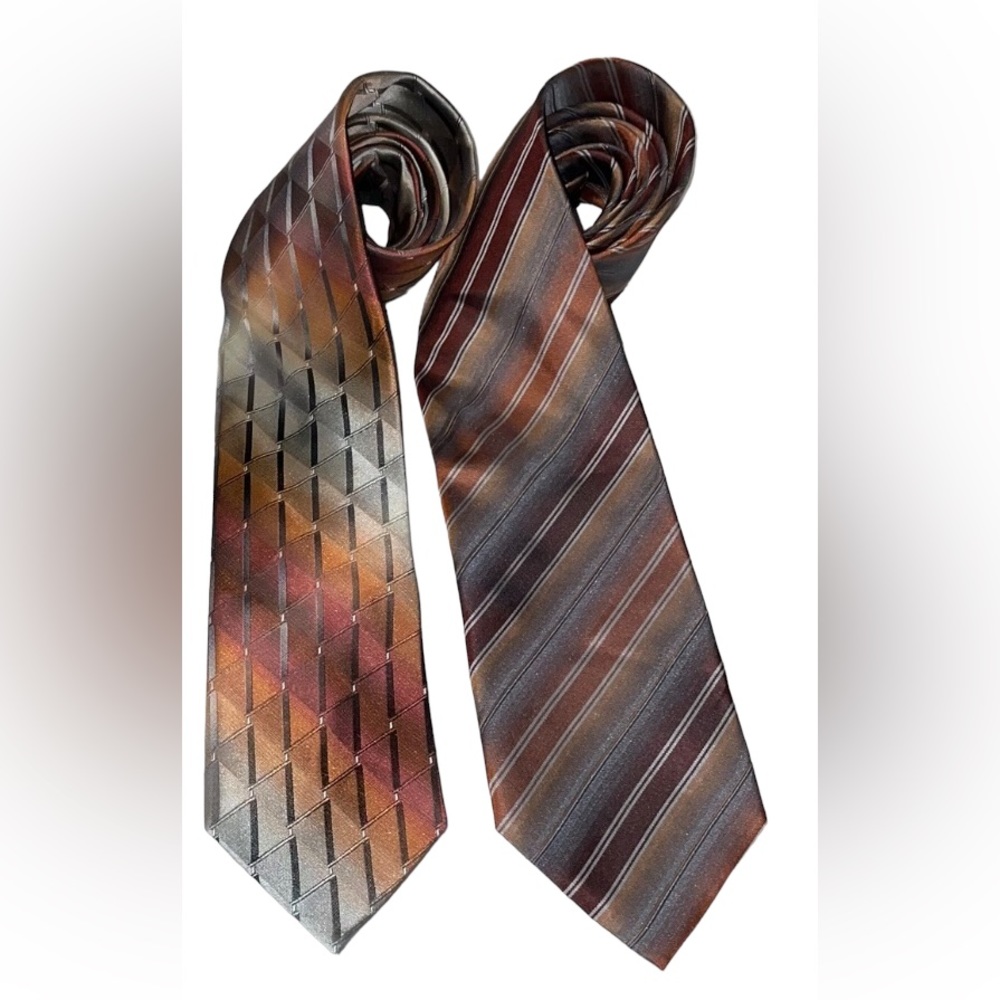 Van Heusen Set of Two 100% Silk Neck Ties